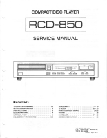 Rotel RCD-850 - Technical manual 